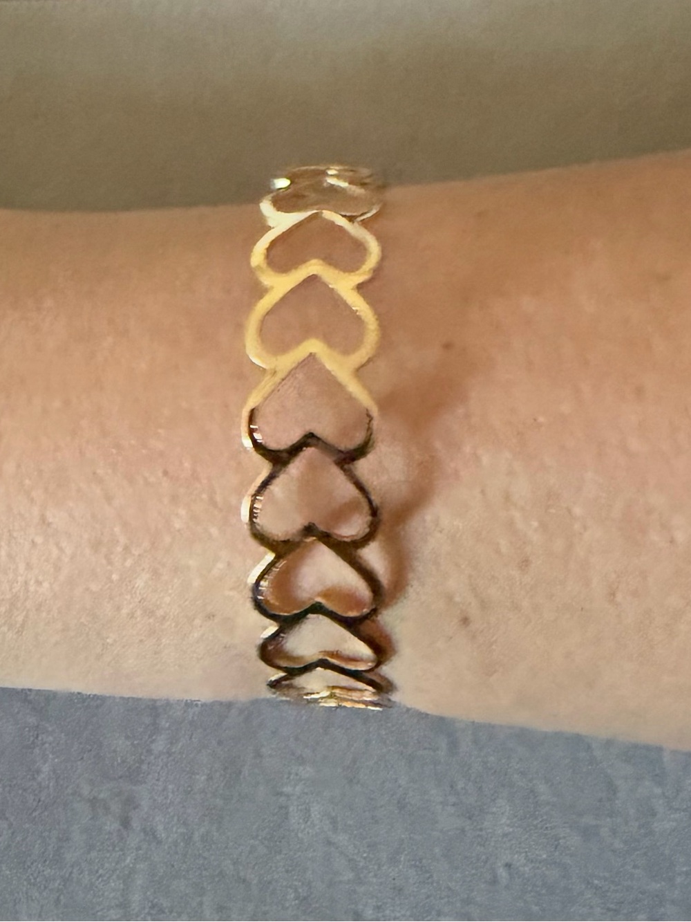 Gold Heart Link Bracelet - Women Jewelry
